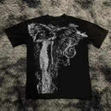 Y2K Gothic Oversized Graphic Tee