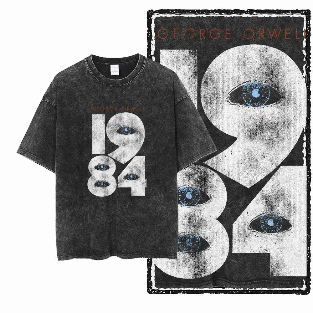 1984 Graphic Cotton Tee | Vintage Streetwear Men's T-Shirt
