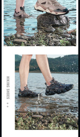Rax Men Waterproof Hiking Shoes Breathable Hiking Boots Outdoor Trekking Sports Sneakers Tactical Shoes