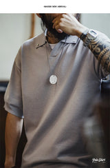 Maden Vintage Seagull Collar Polo Shirt for Men