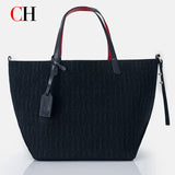 CH Woven Tote Bag – Vintage Style, Large Capacity