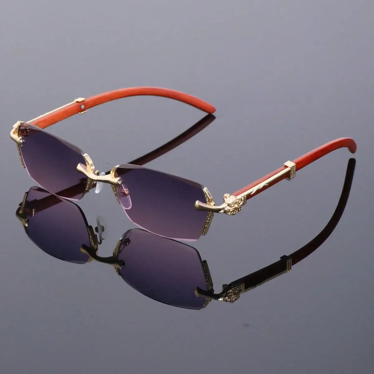 Rimless Cat Eye Sunglasses for Women | UV400 Protection