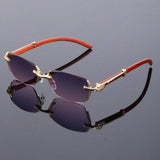 Rimless Cat Eye Sunglasses for Women | UV400 Protection