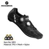 ROCKBROS Professional Cycling Shoes Knob Buckle Fastening Road Bike Self-Locking Shoes Bicycle SPD Cleats Shoes Cycling Footwear
