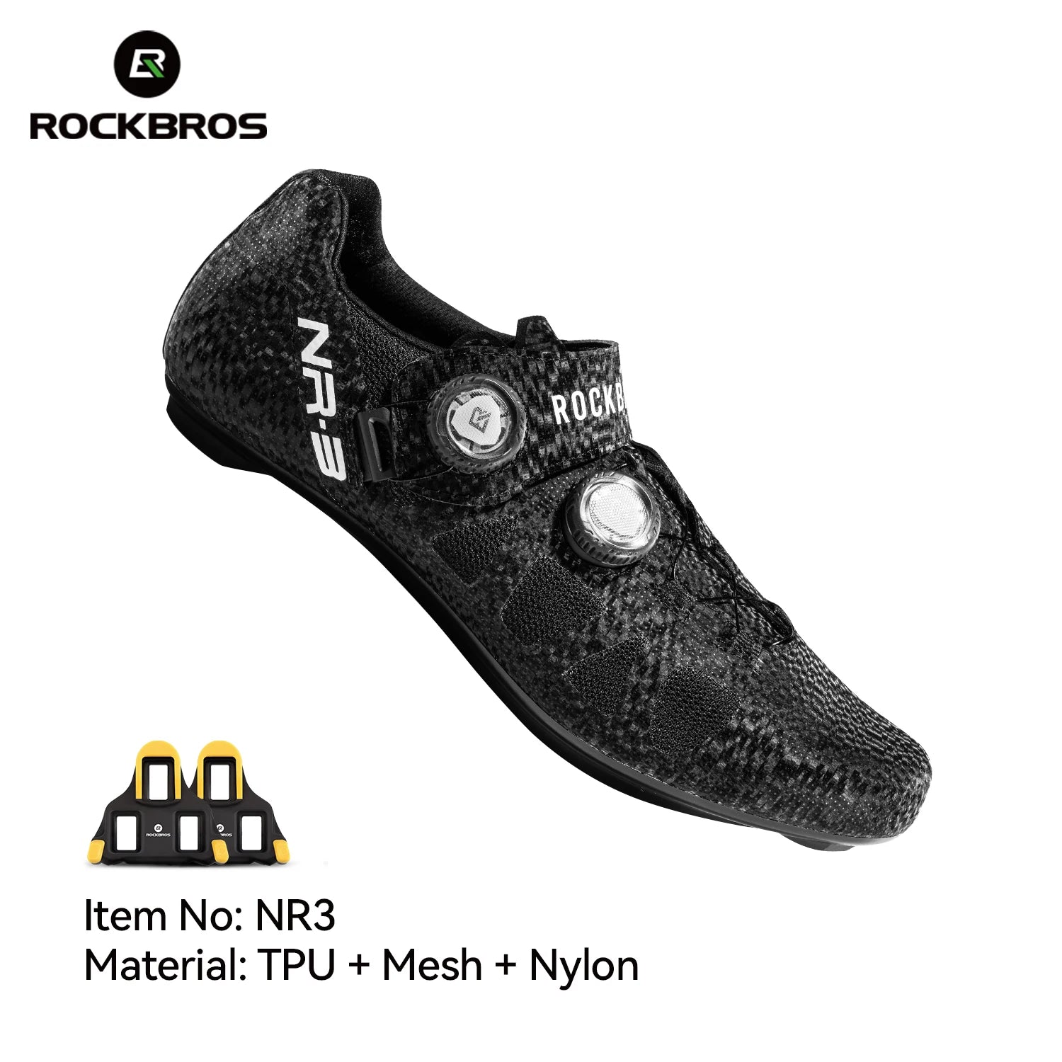 ROCKBROS Professional Cycling Shoes Knob Buckle Fastening Road Bike Self-Locking Shoes Bicycle SPD Cleats Shoes Cycling Footwear