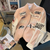 Retro Embroidered Unisex Moto Jacket
