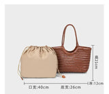 Hand-woven Genuine Leather Woven Casual Vegetable Basket Bag with Casual Woven Inside Bag Shoulder Underarm Tote Bag