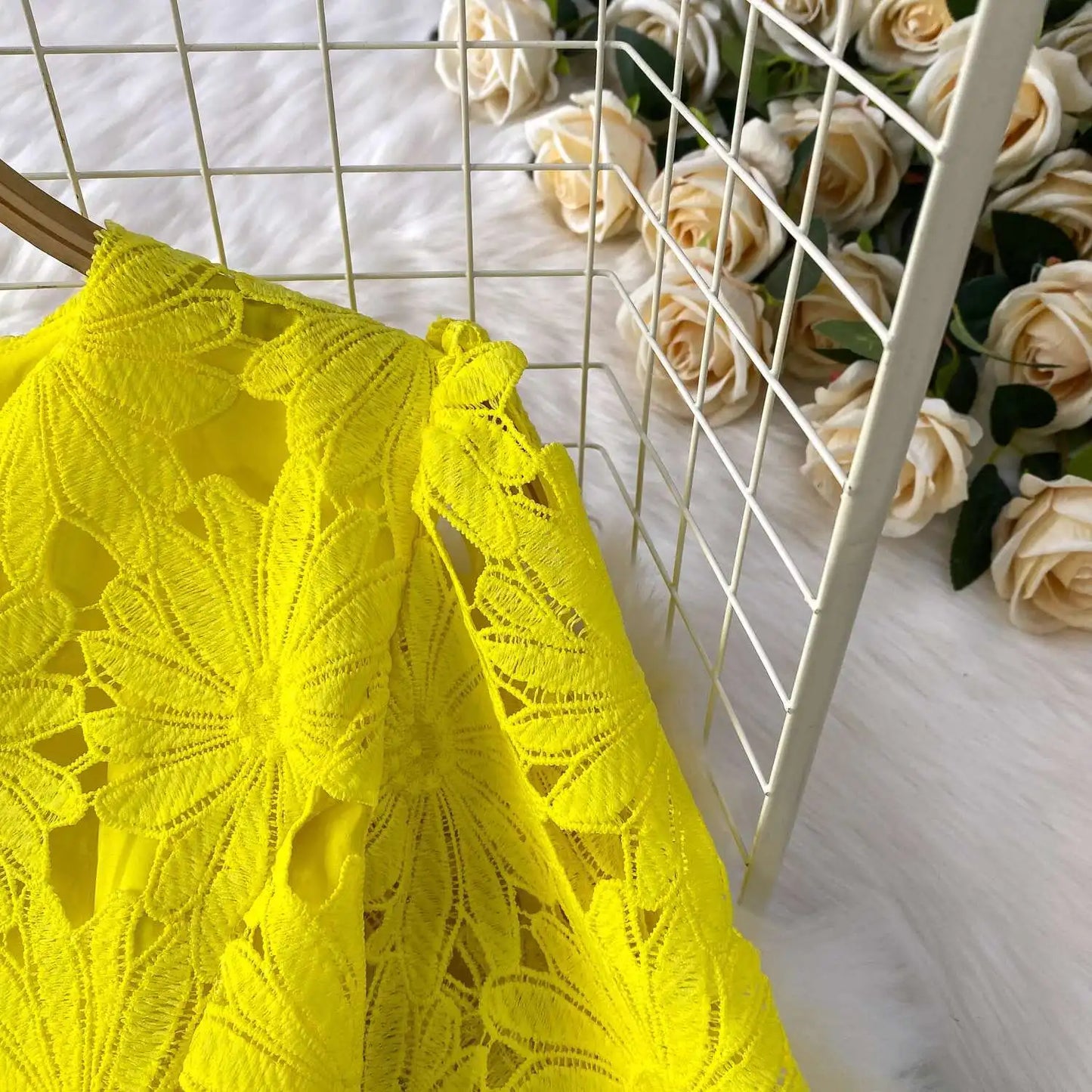 Elegant Crochet Embroidery 2-Piece Set