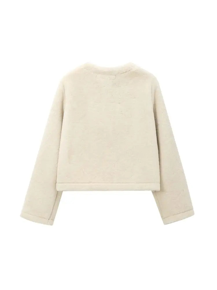 Elegant Faux Fur Toggle Coat