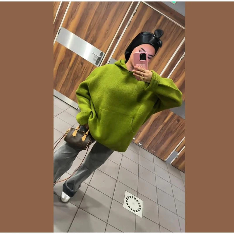 Women's Relaxed Hooded Pullover Sweater