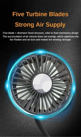 360° Dual Head Car Seat Fan with LED & 3-Speed Control