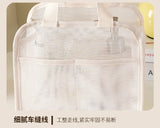 Large Mesh Makeup Bag for Women Portable Breathable Cosmetic Organizer Bag Travel Makeup Pouch with Simple Design