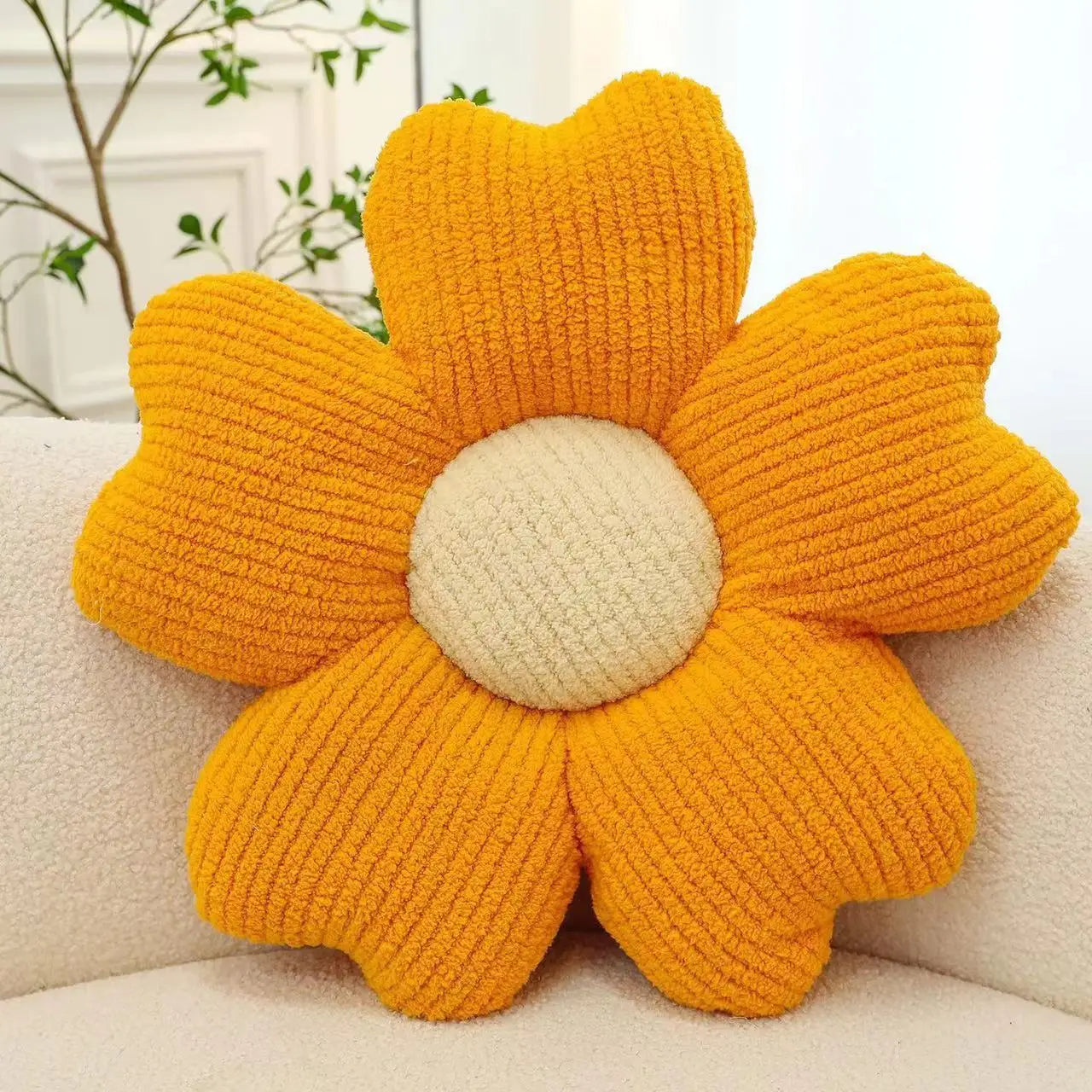 Five-Petal Flower Throw Cushion | Macaron Colors