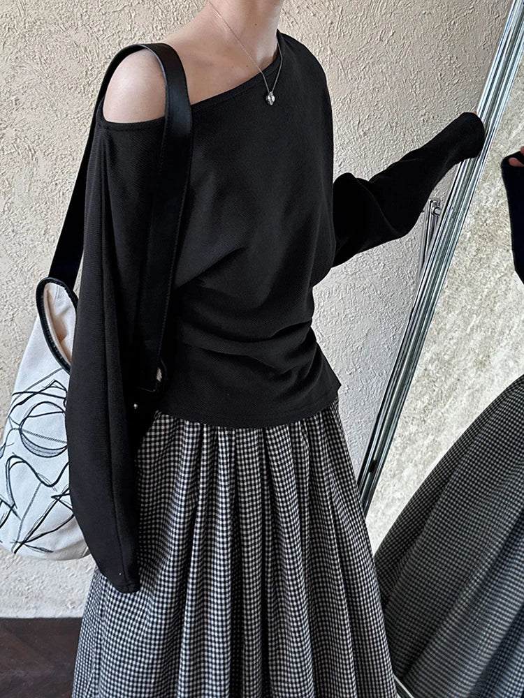 Women's Pleated Relaxed-Fit Sweatshirt