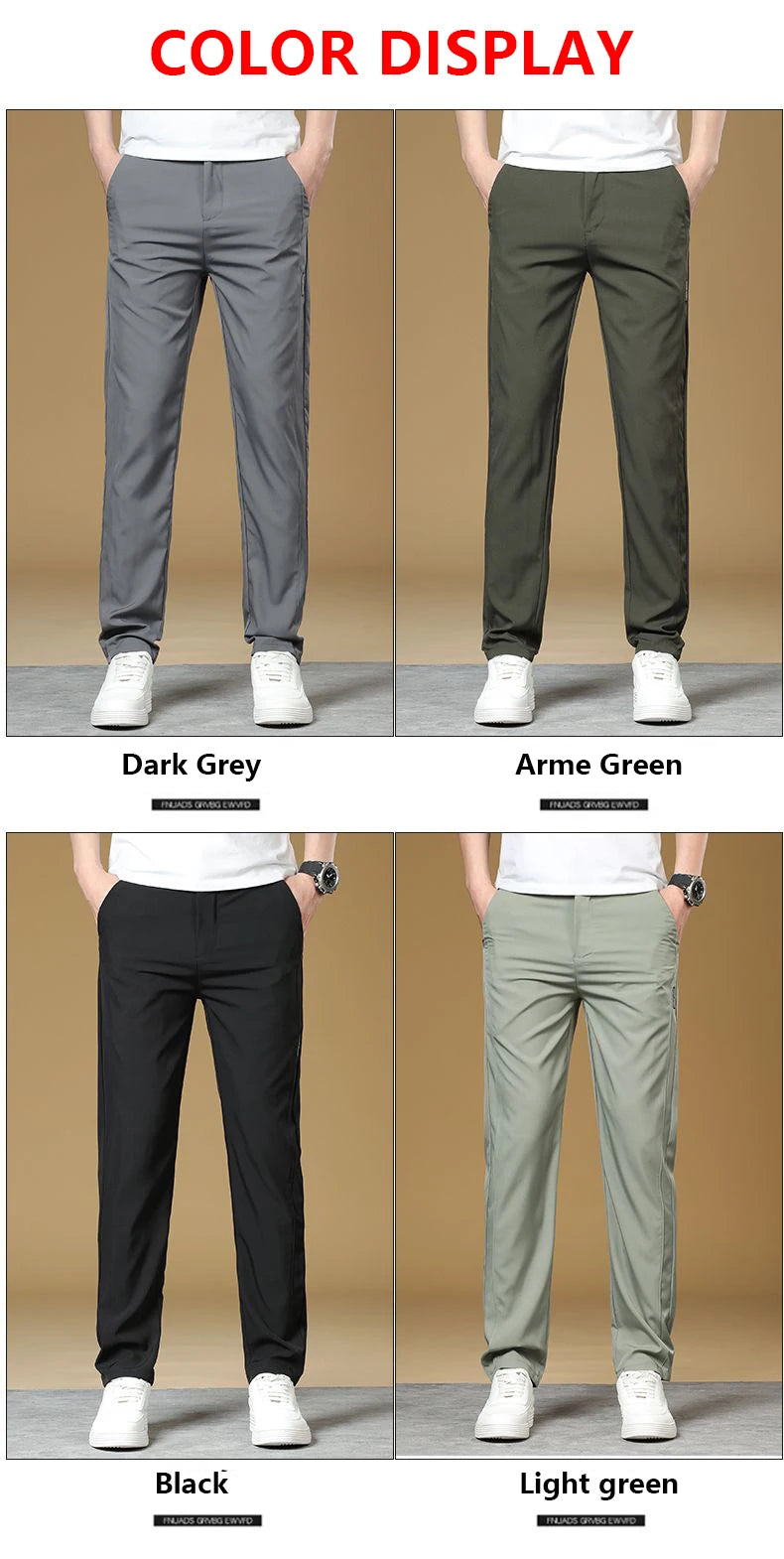 Spring and Autumn Men's Golf Pants High Quality Elastic Fashion Leisure Multi Functional Breathable Pants in Multiple Colors