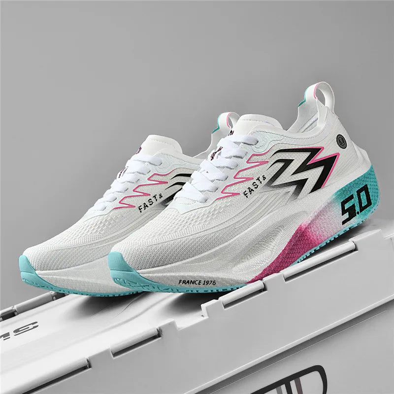 Marathon Men Running Shoes Carbon Board Speciality Sports Breathable Lightweight Women's Athletic Nonskid Elasticity Sneakers