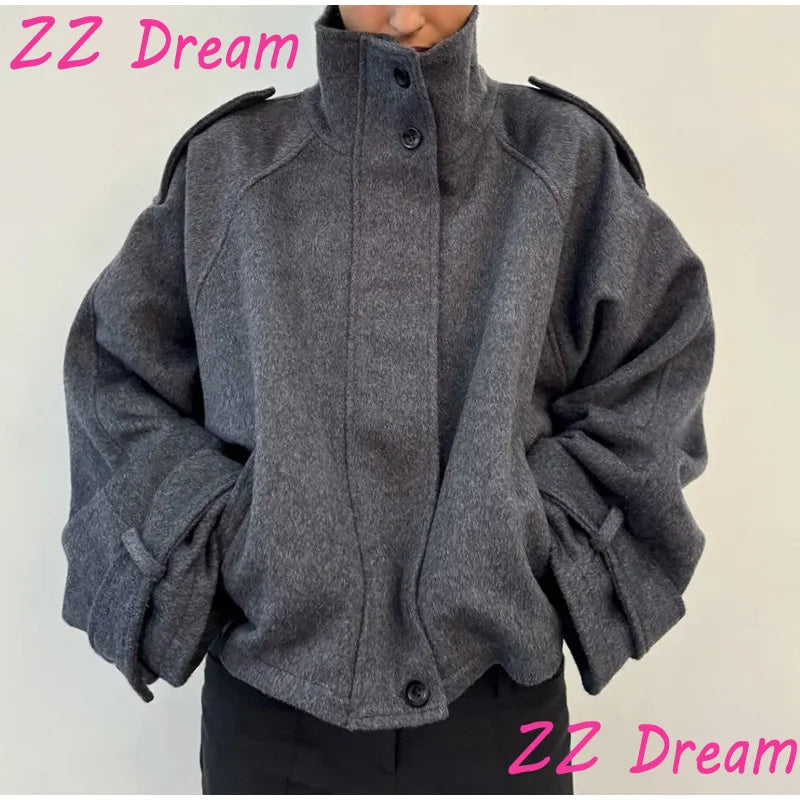 Women's Stand Collar Zip Jacket – Autumn/Winter