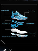 Li-Ning Men's POWER XI Professional Basketball Shoes BOOM Cushion LIGHT FOAM PLUS LiNing Competition Sneakers ABAU055