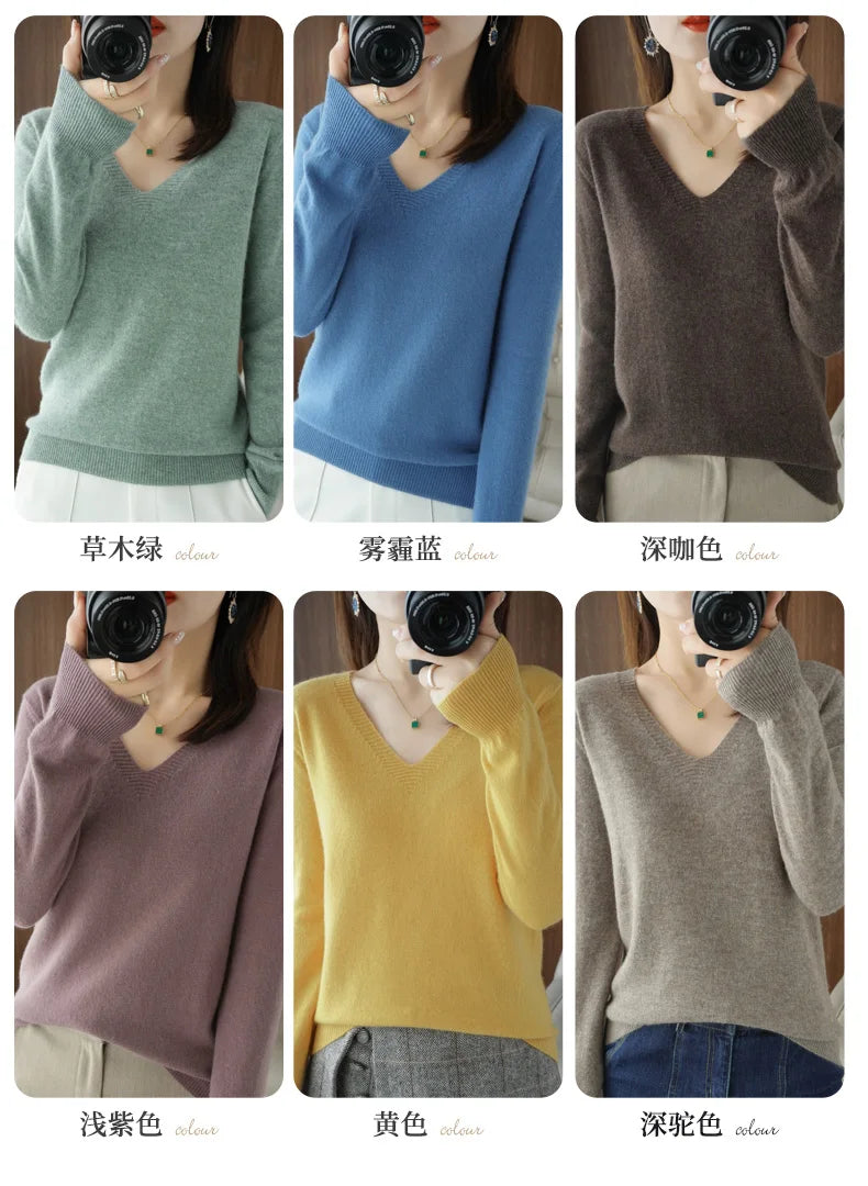 Women’s Lace V-Neck Knit Sweater