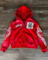 Y2K Gothic Oversized Zip-Up Hoodie