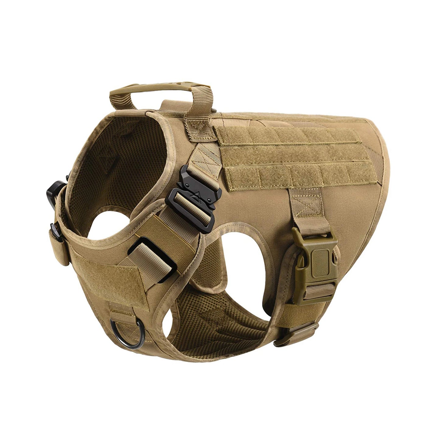 Tactical Dog Harness Set – Collar, Leash & MOLLE Pouches
