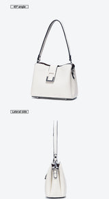 Zency Genuine Leather Bucket Shoulder Bag for Women