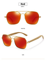 GM Fashion Retro Metallic Square Sunglasses for Women and Men Luxury Designer Brands Popular Driving Bamboo and Wood Sunglasses