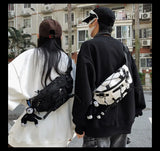 2024 Techwear Style Punk Hip Hop Single Shoulder Crossbody Bag Men Women Street Vintage Chest Bag Casual Sport Fanny Pack