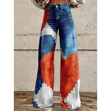 Pop Art Heart Wide-Leg Flare Pants