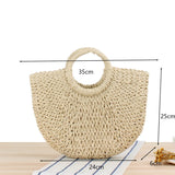 Women's Handmade Straw Tote Bag – Bohemian Beach Weave
