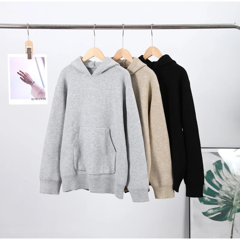 Women's Relaxed Hooded Pullover Sweater