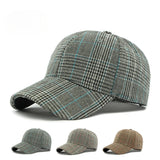 Unisex Checkered Baseball Cap with Adjustable Strap