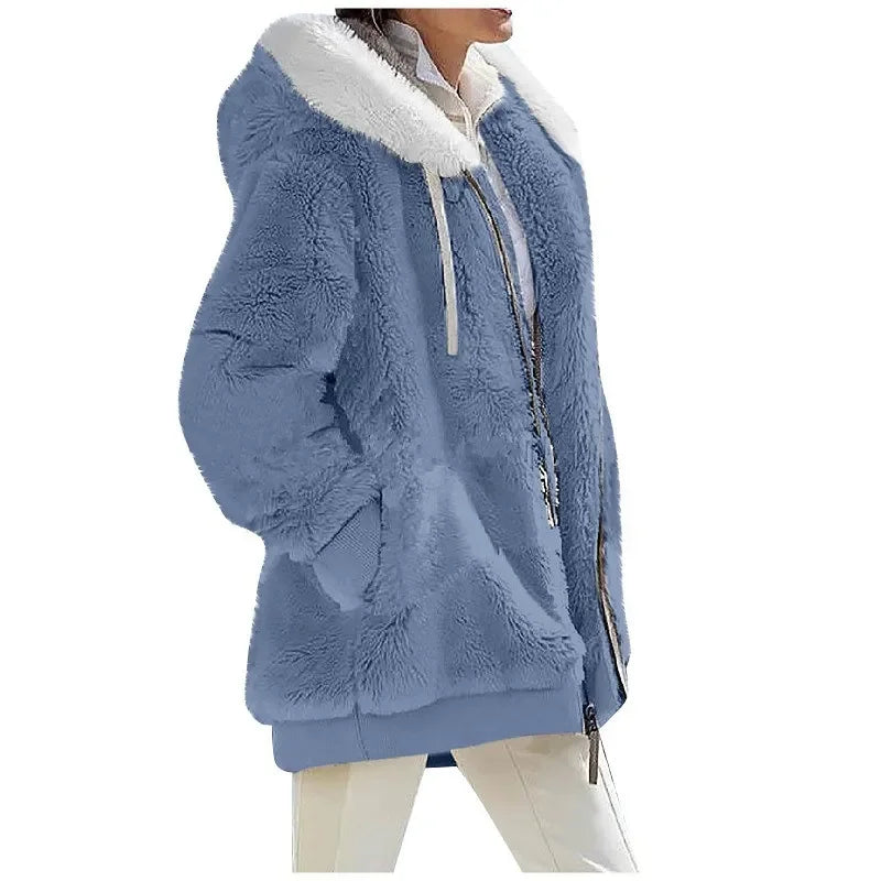 Women’s Casual Autumn & Winter Hooded Fleece Jacket