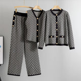 Elegant 3-Piece Geometric Knit Set – USA Made Quality