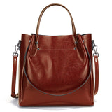 Zency Fashion Multifunctional Tote Handbag For Women 100% Genuine Leather Shoulder Crossbody Large Shopper Bag Underarm Red bag