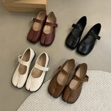 SUOJIALUN Women's Split-Toe Mary Jane Flats
