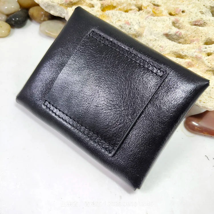 Small Waist Bag Genuine Leather Belt Pack Wallet Coin Purse Card Holder Car Key Pouch Driver's License Case Men Women 6065