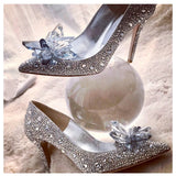 Women's Rhinestone Pointed-Toe Wedding Pumps