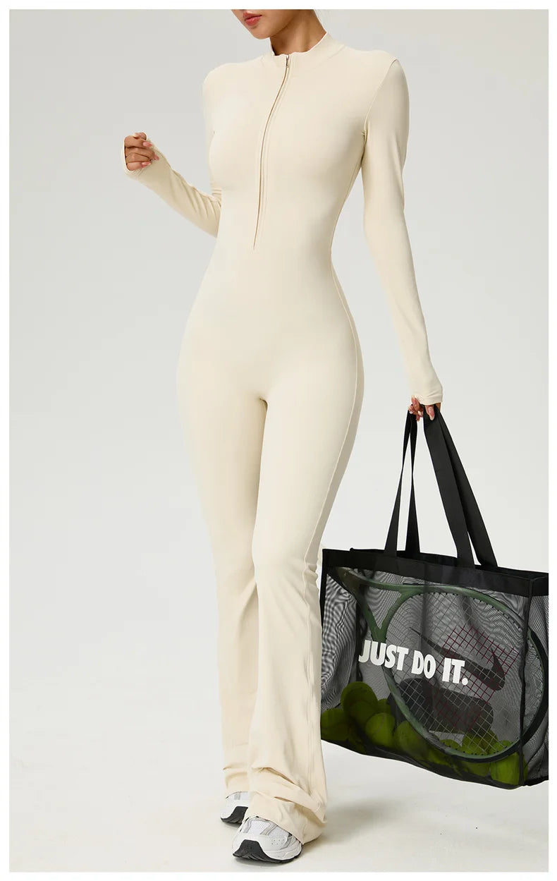 High-Performance Long Sleeve Yoga Jumpsuit