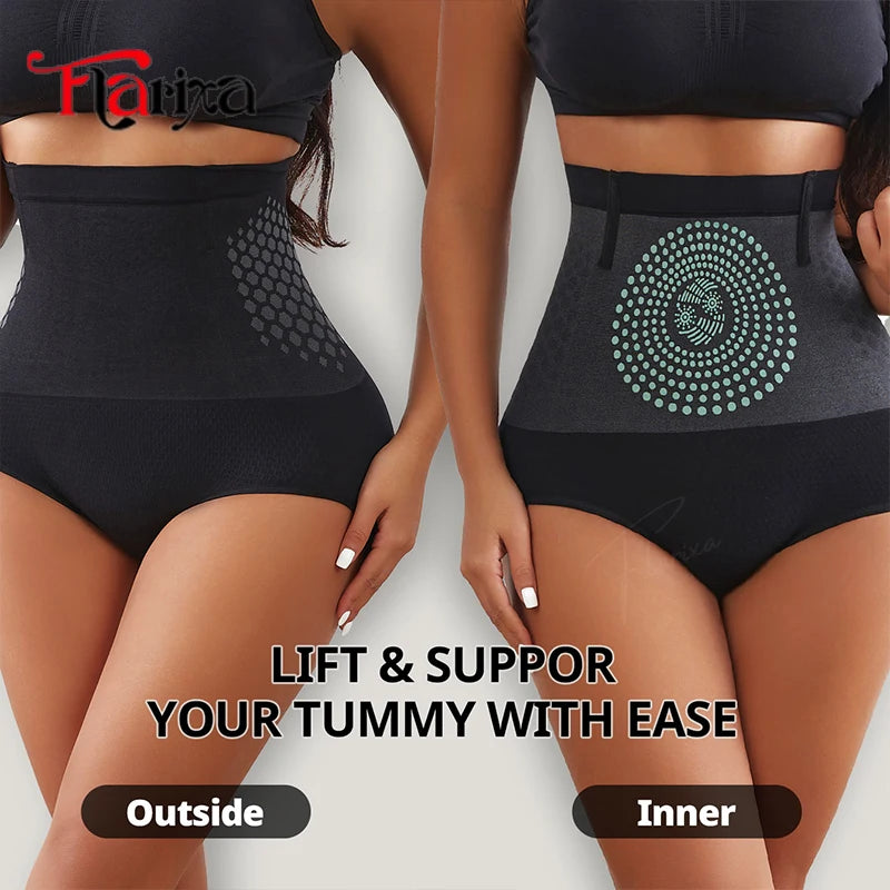 Flarixa High Waist Tummy Control Shapewear – Butt Lifting Seamless Panties