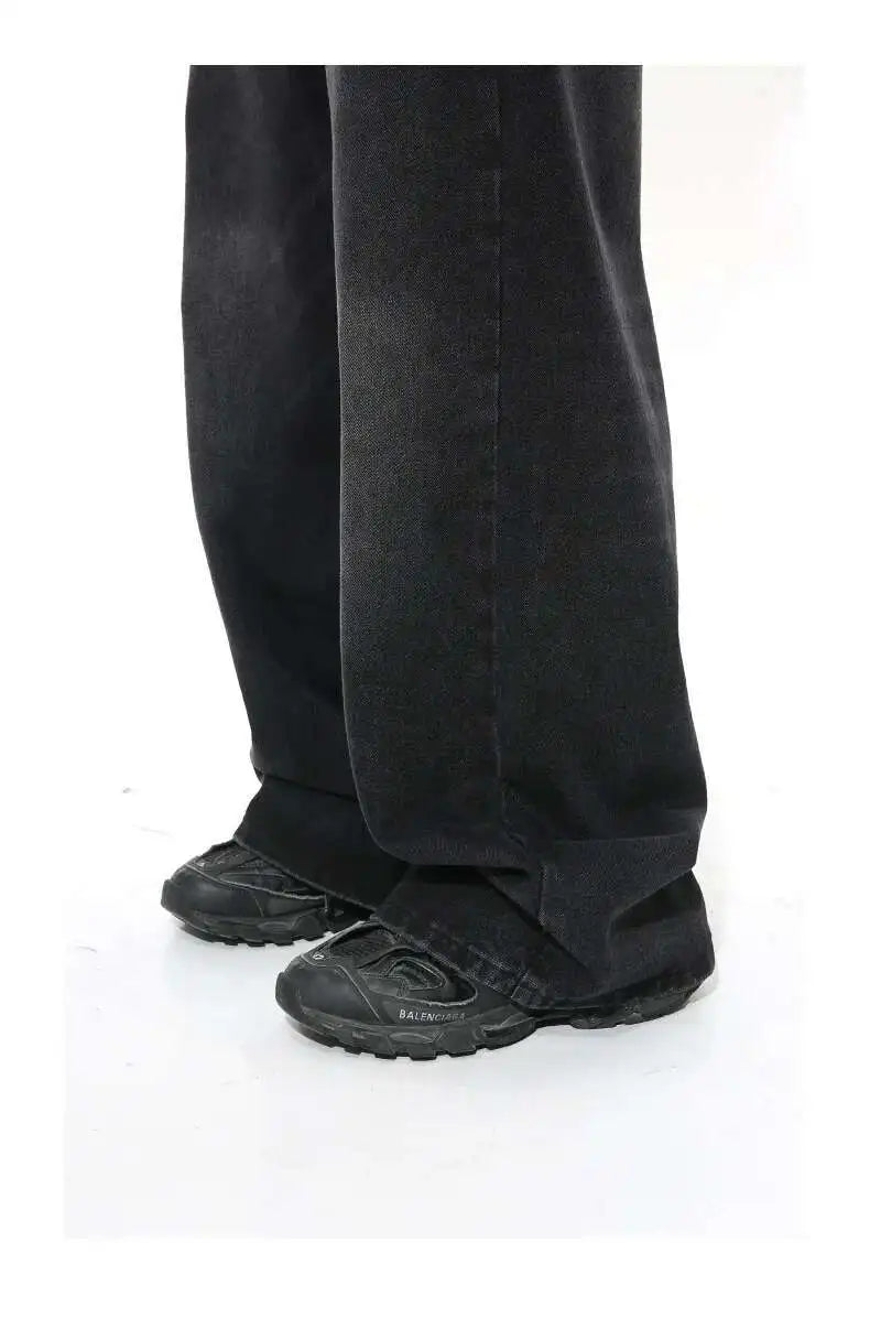Men’s Vintage Gradient Wide-Leg Jeans