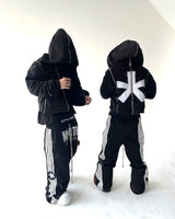 Y2K Gothic Striped Embroidered Streetwear Pants