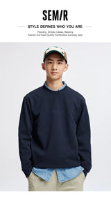 Semir Unisex Sweatshirt Regular Shoulder Crew Neck Soft Cotton Feel Pullover Everyday Casual Style Autumn Top 2026