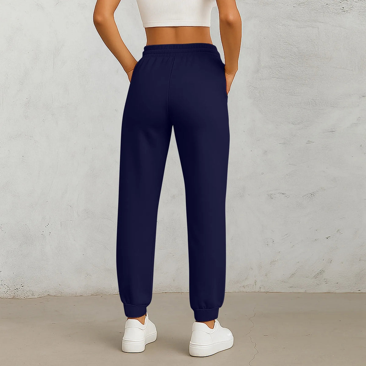 Women's High-Waist Drawstring Straight-Leg Pants