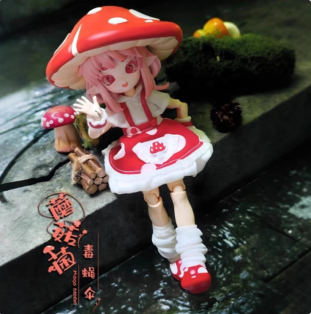 New Mushroom Bjd Blind Box 12-Figure Bjd Collectible Action Figures Trendy Cute Accessories Desktop Decorations Gift For Girl