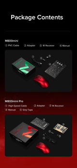 Delux M800mini Wireless Gaming Mouse, 46g Lightweight,PAW3311,1KHz Polling Rate Recharge Mice for Small to Medium Hand PC Gamer