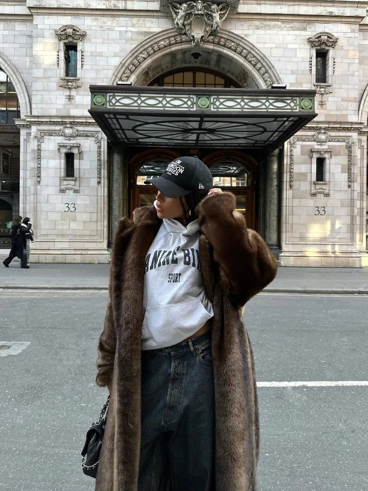 Women's Luxury Faux Fur Long Coat