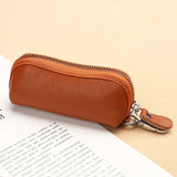 EDC Keychain for Women Genuine Leather Key Box for Car Keys Holder Case Mini  Pocket Card Wallet Coin Pouch Women's Purses