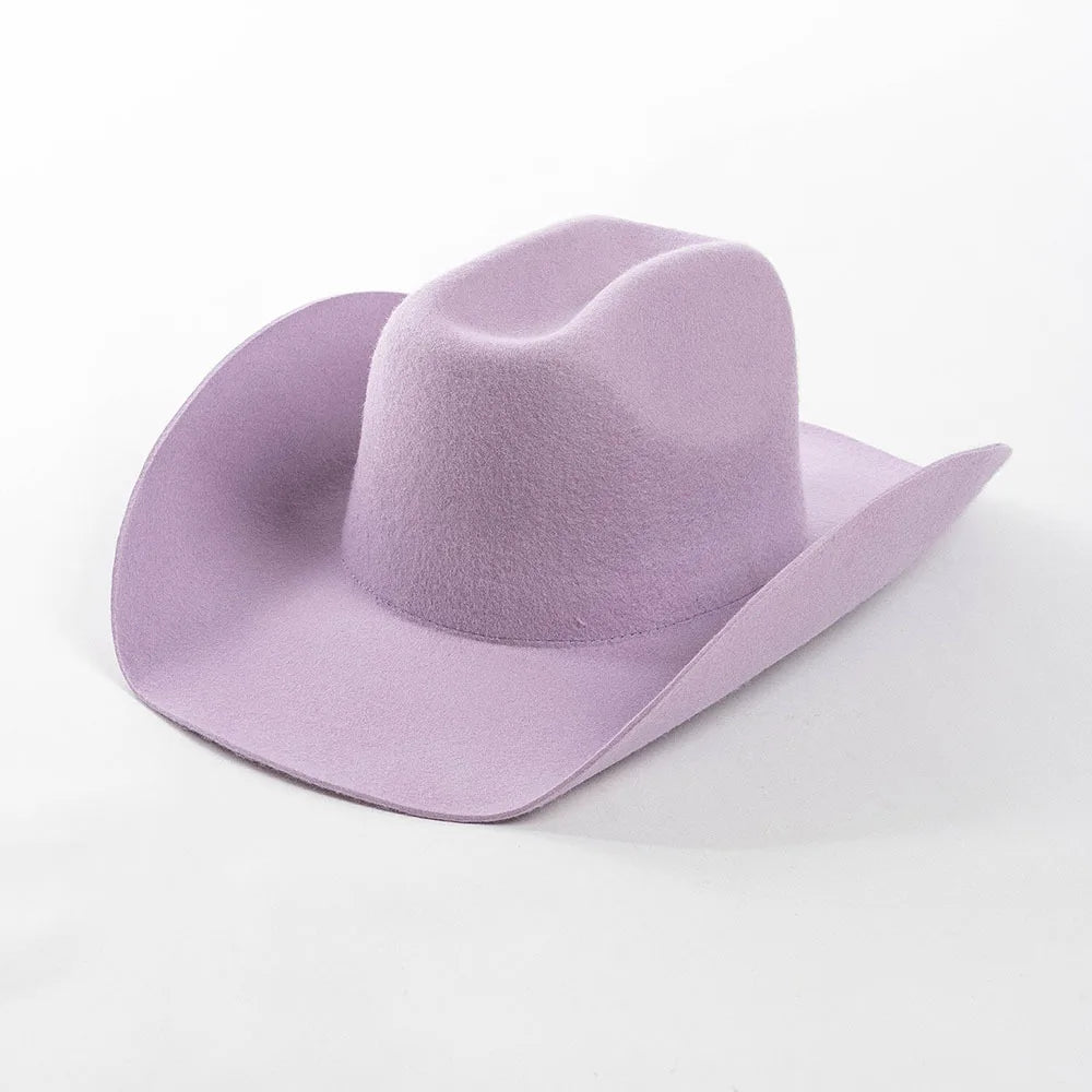 USPOP Wide Brim Wool Cowboy Hat – Unisex Felt Fedora