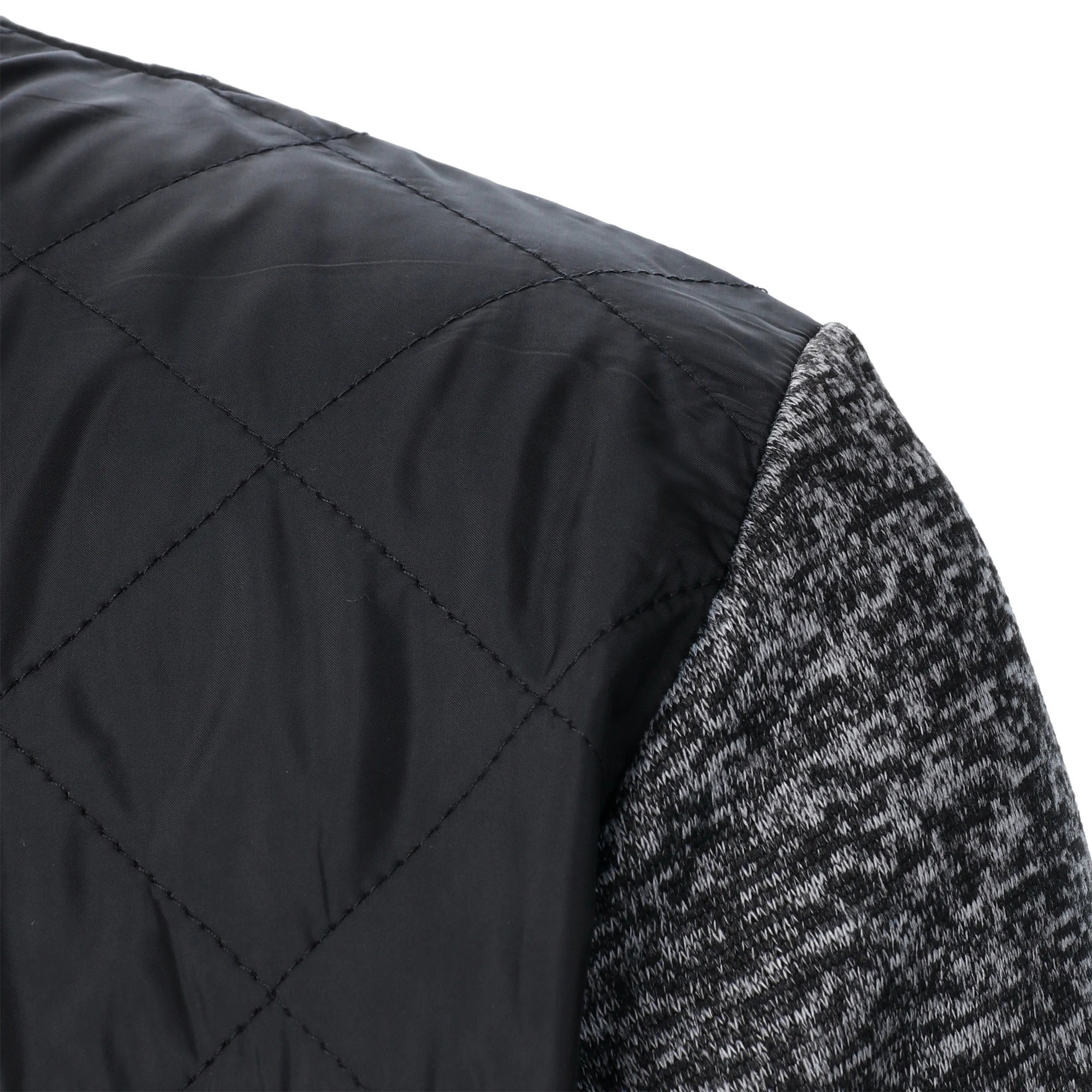 Men's Autumn/Winter Zip-Up Knit Jacket – Striped Check Stand Collar Sweater Coat
